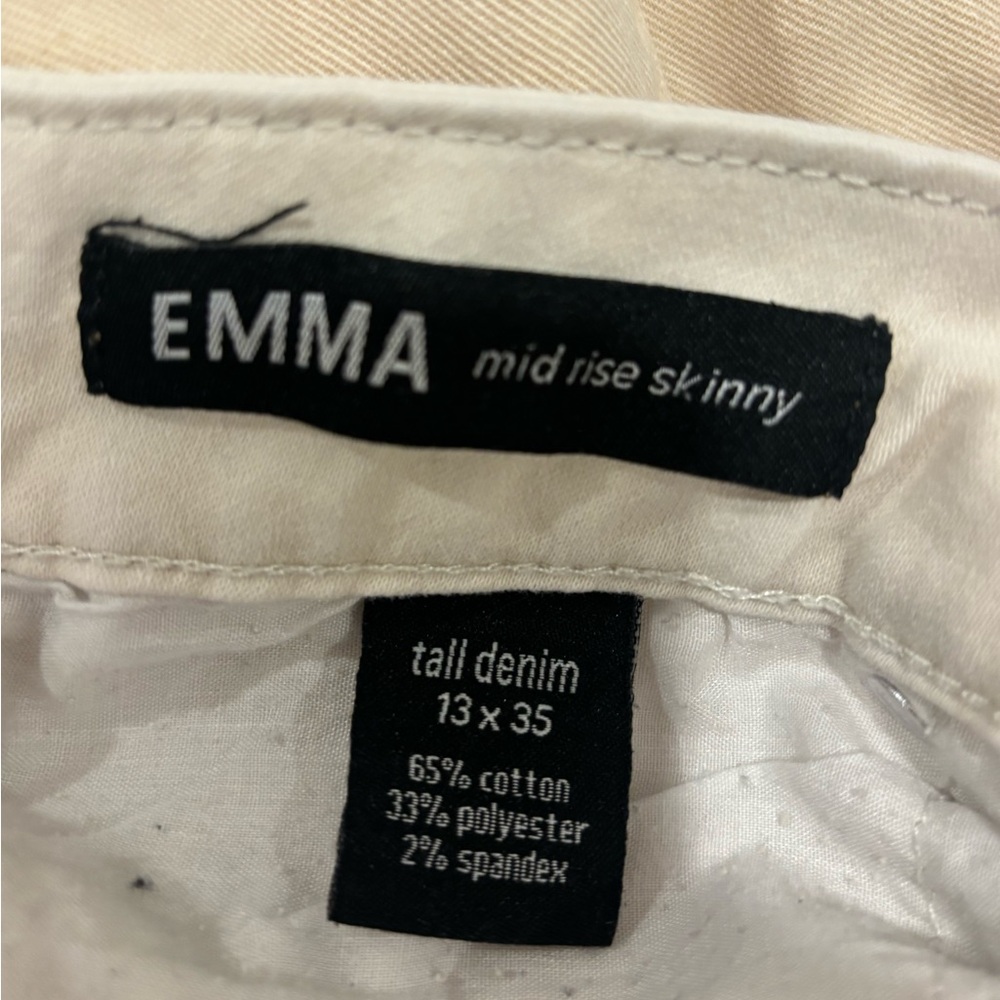 ALLOY Emma Midrise Skinny Beige Tall Jeans - Picture 4 of 4